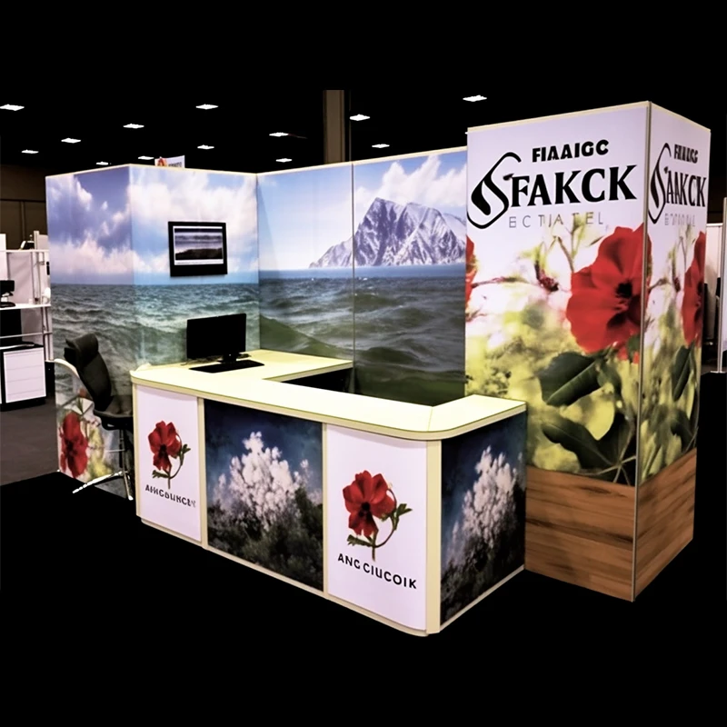 Custom Expo Display Modular Exhibition Booth Led Backlit Portable Trade Show Booth Design Fair Stall Expo Stand