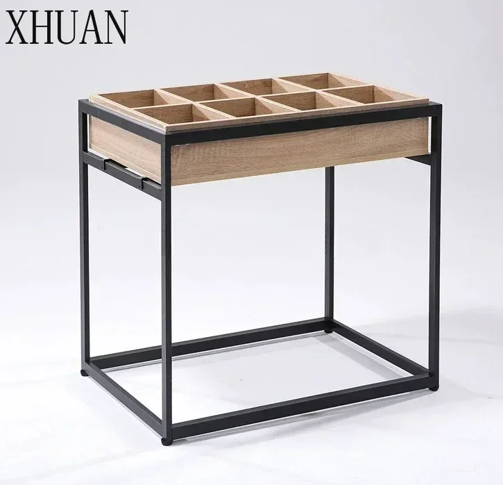 Supermarket Snack Shelf Display Rack Bulk Island Cabinet Convenience Store Food Steel Fruit Wood Metal Shelving