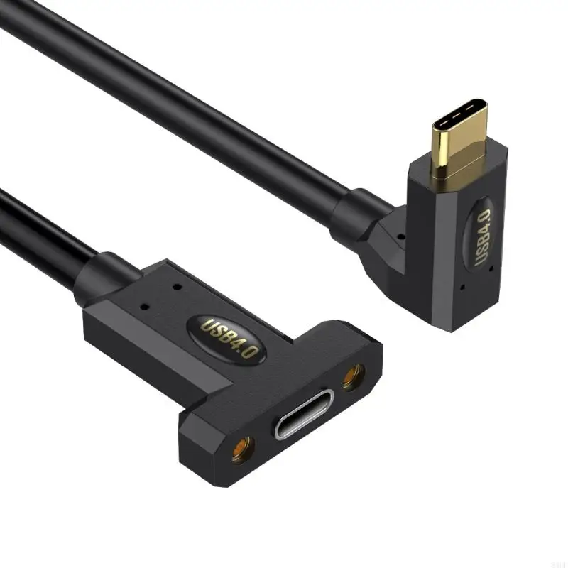 90 grados USB4 Cable 40Gbps Transferencia datos 240W USB C cable USB C 83cf