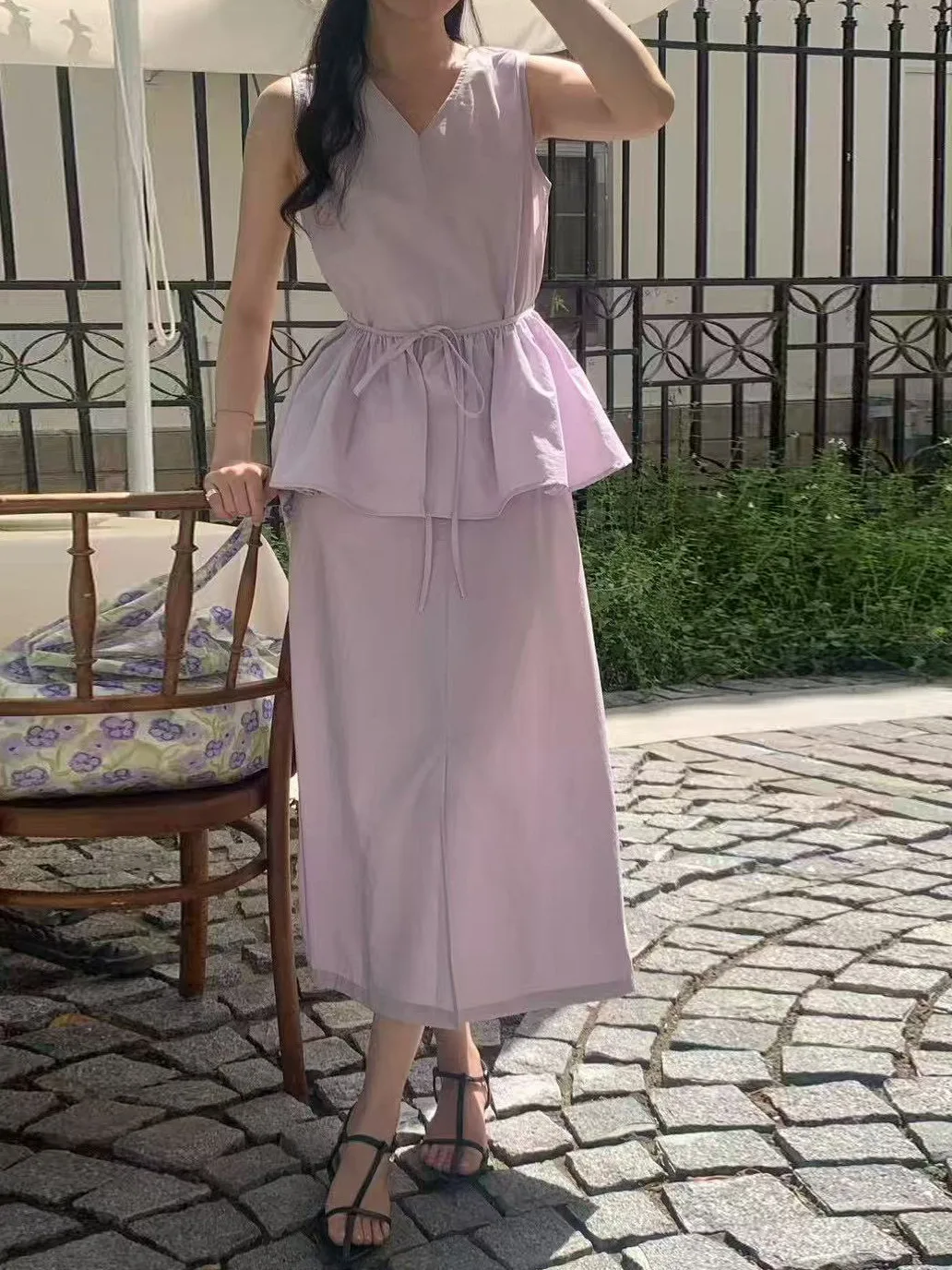 Korean Style Beautiful Sleeveless Women's Dress Set with Skirt Lightweight Mature Spring Autumn Winter Fashion Casual Dress