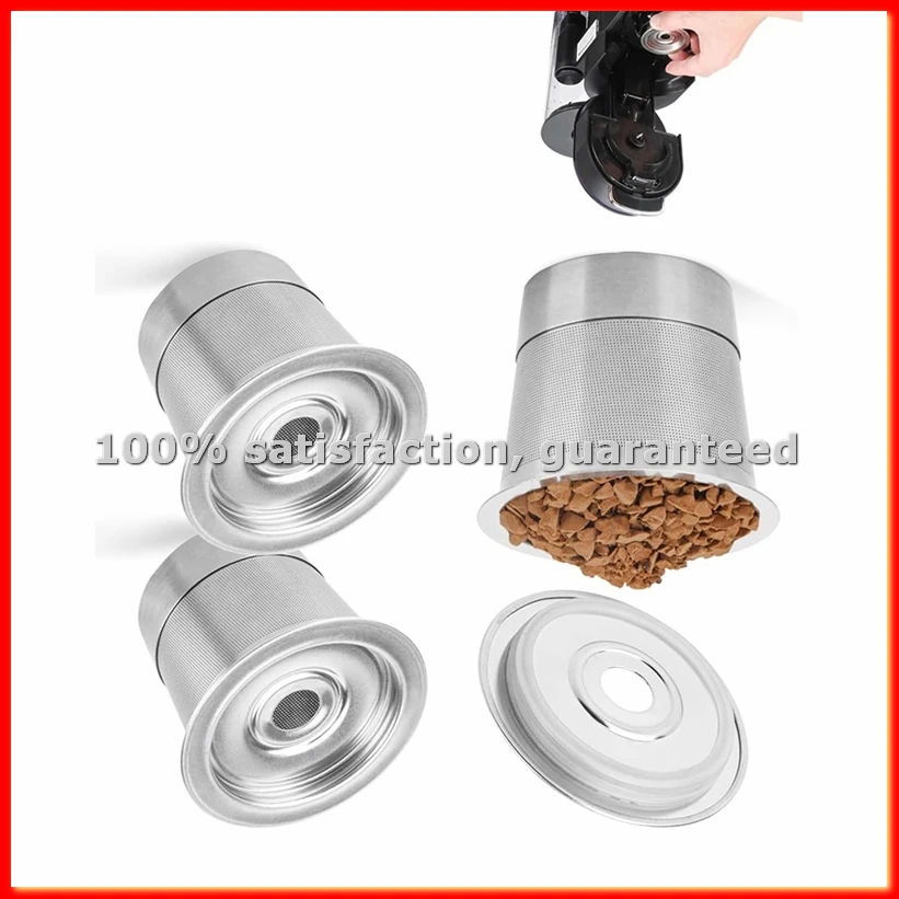 3er-Pack Wiederverwendbare Kapseln für Dual-Brew-Kaffeemaschine, Edelstahl Wiederverwendbare K-Pod Permanent K-Cups Filter-A13G
