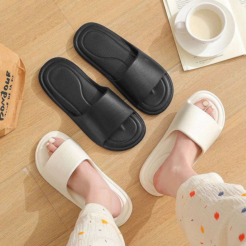 2024 new simple slippers women's men's couple waterproof non-slip shower room home leisure fashion bathroom slippers