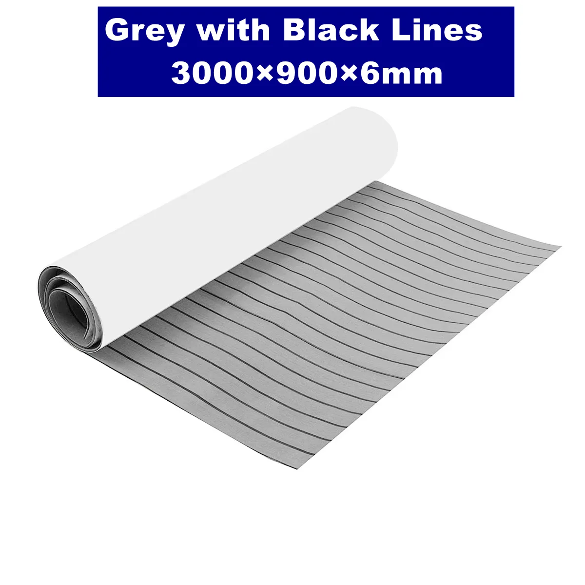 3000 x 900 x 6 mm selbstklebender EVA-Schaum für Marine, Boot, Yacht, Bodenbelag, Teakholz, Terrassendielen, Blattenunterlage, Dekormatte