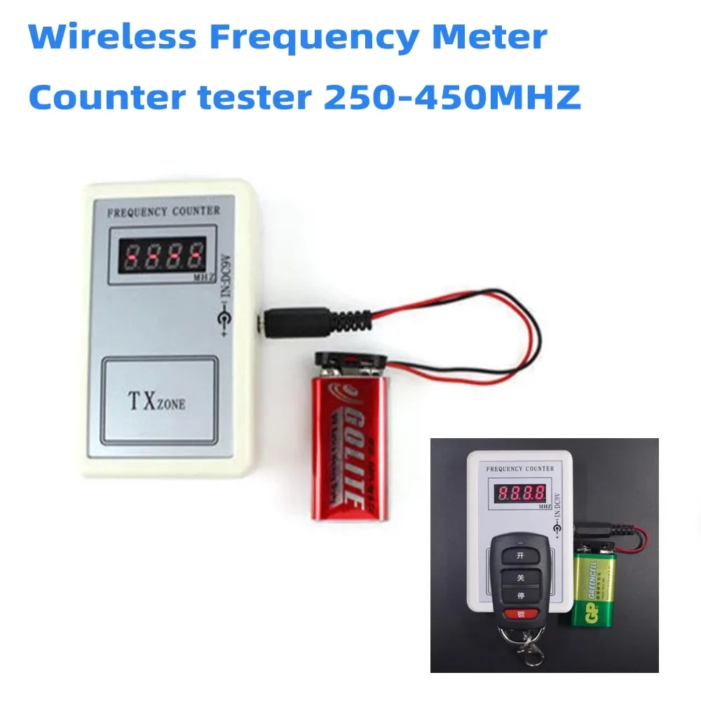 

Digital Frequency Meter Counter Handheld Wireless Remote Control 250-450 MHZ Tester Tools