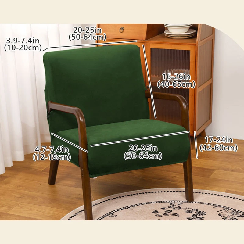 Armchair Covers Stretch Single Chair Cover Dust-proof Super Soft Armchair Seat Protector Living Room Hotel Decor Furniture Cover 5