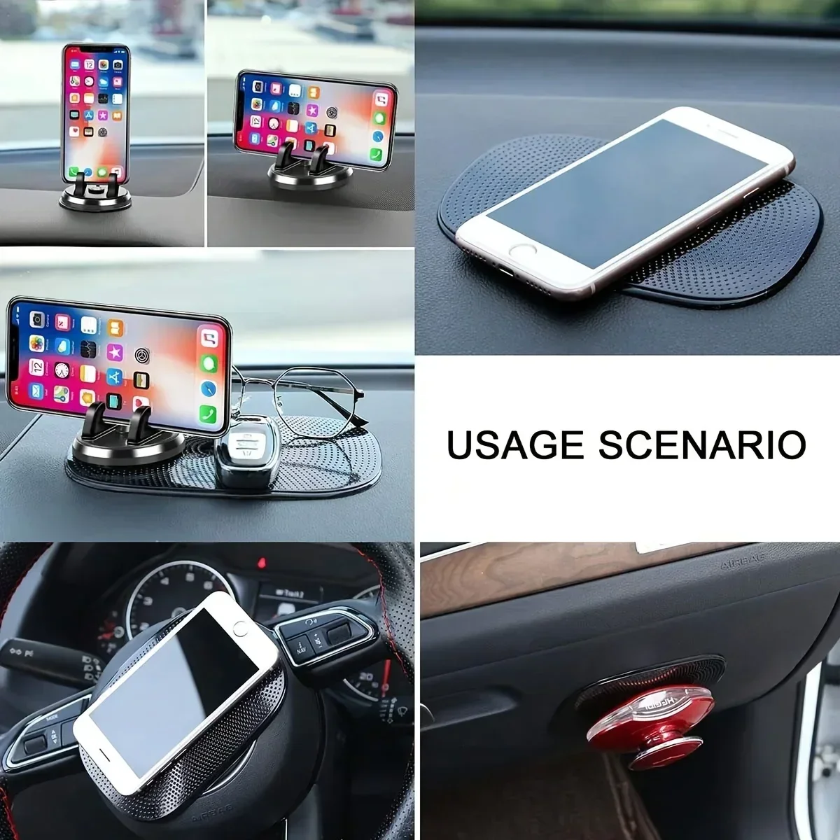 TILONDEX 1Pcs Car Non-Slip Mat Magic Anti-Slip Slide Proof Pad Dashboard Sticky Dash Adhesive Cell Phone Mobile Holder Silicone