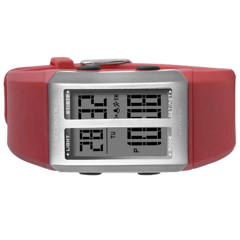 Precision Rectangular Electronic Timer Watch For High School Boys And Girls, Suitable For Sports And Students. An Unusual Watch.