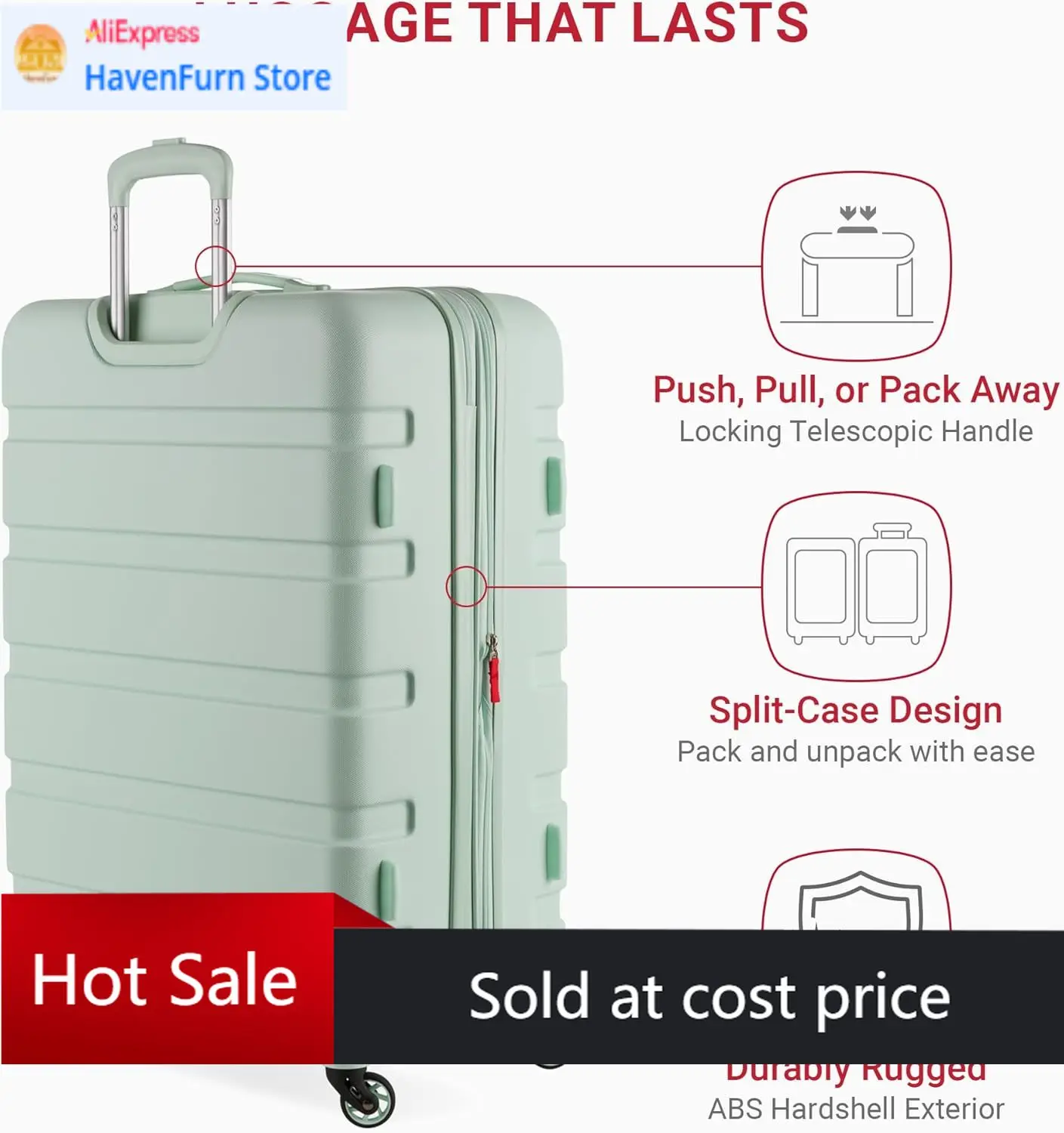 

Чемодан Activity Price Hardside Expandable с колесами-спиннерами, замком TSA, цвета Clear Aqua, большой, 27 дюймов