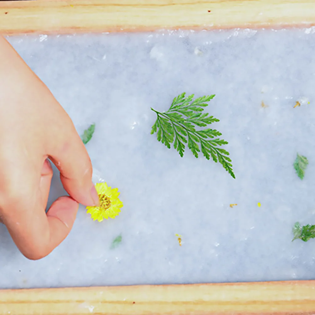 1 Juego de marco de madera para hacer papel DIY con pulpa seca, Kit de artesanía ecológica para niños, proyecto de arte educativo, artesanía sostenible