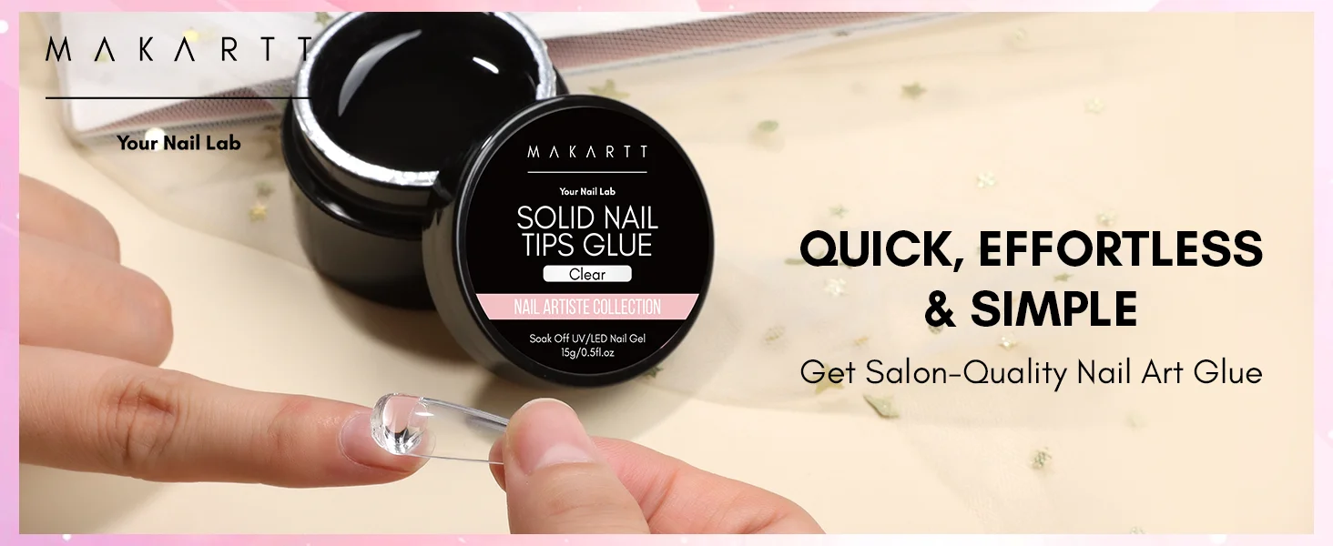 Makart fester Nagel gel kleber für weiche Gel nagels pitzen klare Acryl nagels pitzen fester Gel nagel kleber zum Drücken auf Nägel künstliche Nägel – Detail 2