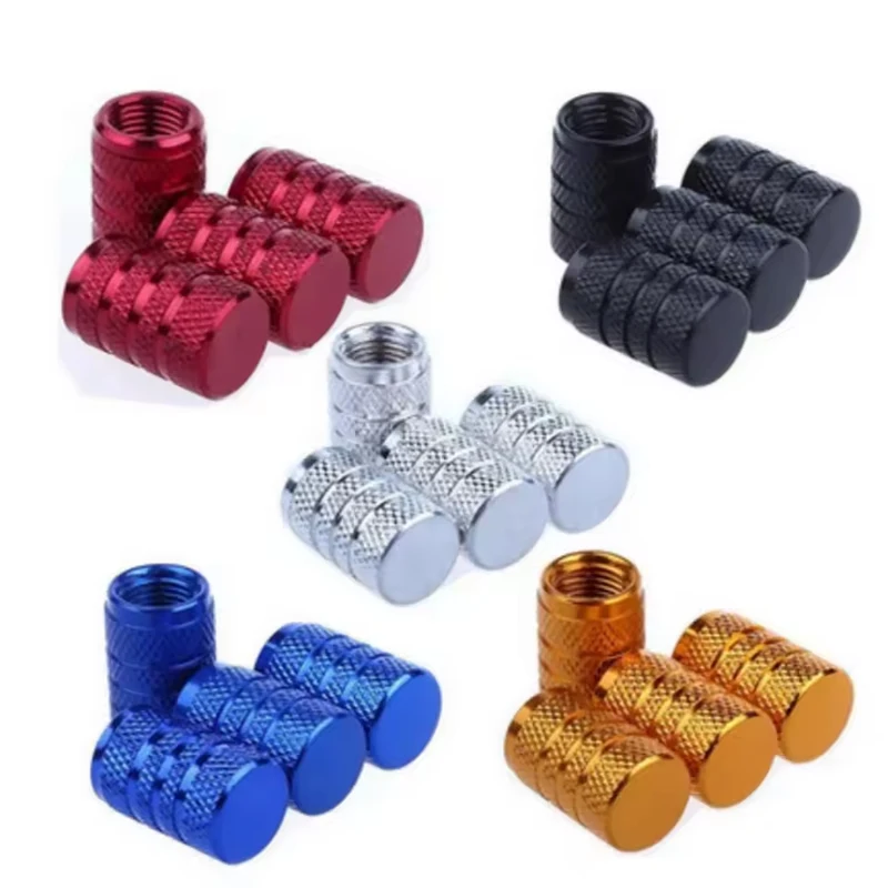 

Aluminum Valve Stem Caps 4Pcs Universal Dustproof Protective Covers for Car Motorcycle Bicycle Tire Accessories