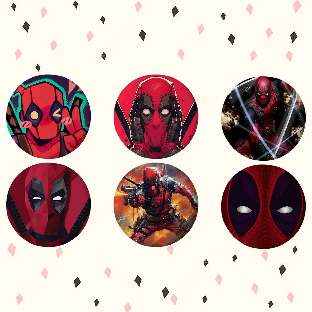 Broches Redondos con Diseño de Deadpool, Creativos y Elegantes, para Ropa, Sombreros, Mochilas, Accesorios de Regalo