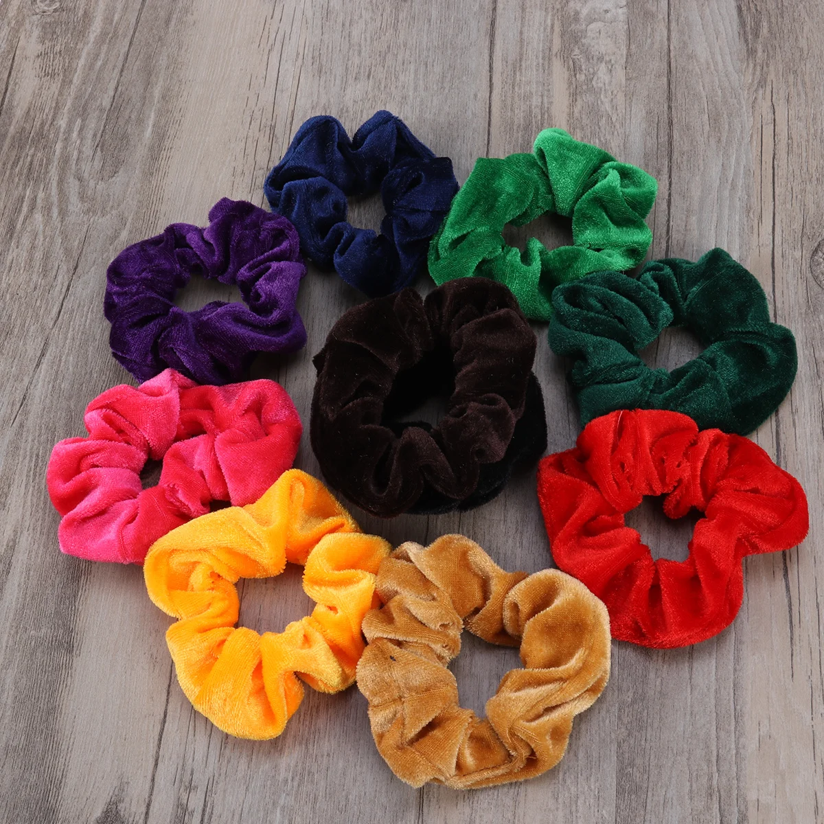 

10Pack Hair Scrunchies for Women Multicolor Fabric Elastic Hairbands Stretchy Hair Ties Suitable for Daily Makeup