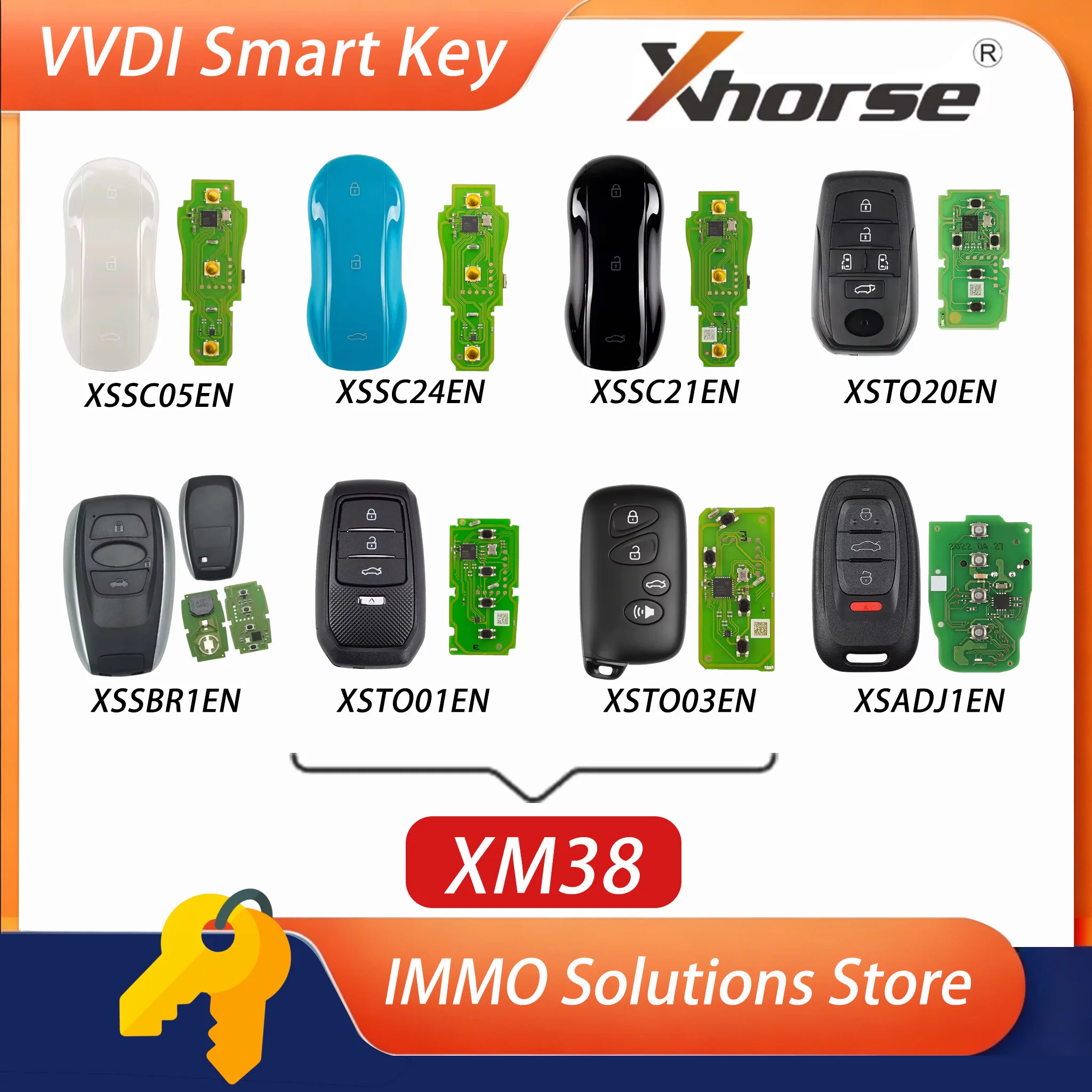 Xhorse VVDI XM38 Smart Key XSADJ1EN XSSC05EN XSSC24EN XSSC21EN XSTO01EN XSTO20EN XSTO03EN XSSBR1EN