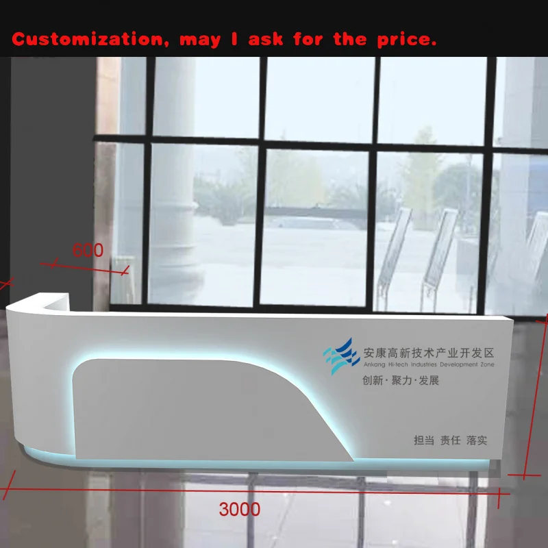 custom.Commercial Office Front Reception Desk Wooden Reception Table Company Reception Desks Display Products Best Custom Modern