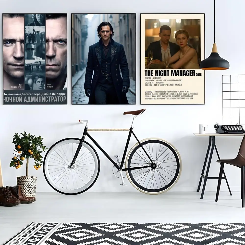 TVSeries Thriller T-The Night M-Manager Poster Sticky Poster Paper Sticker DIY Room Bar Cafe Wall Decor Gift