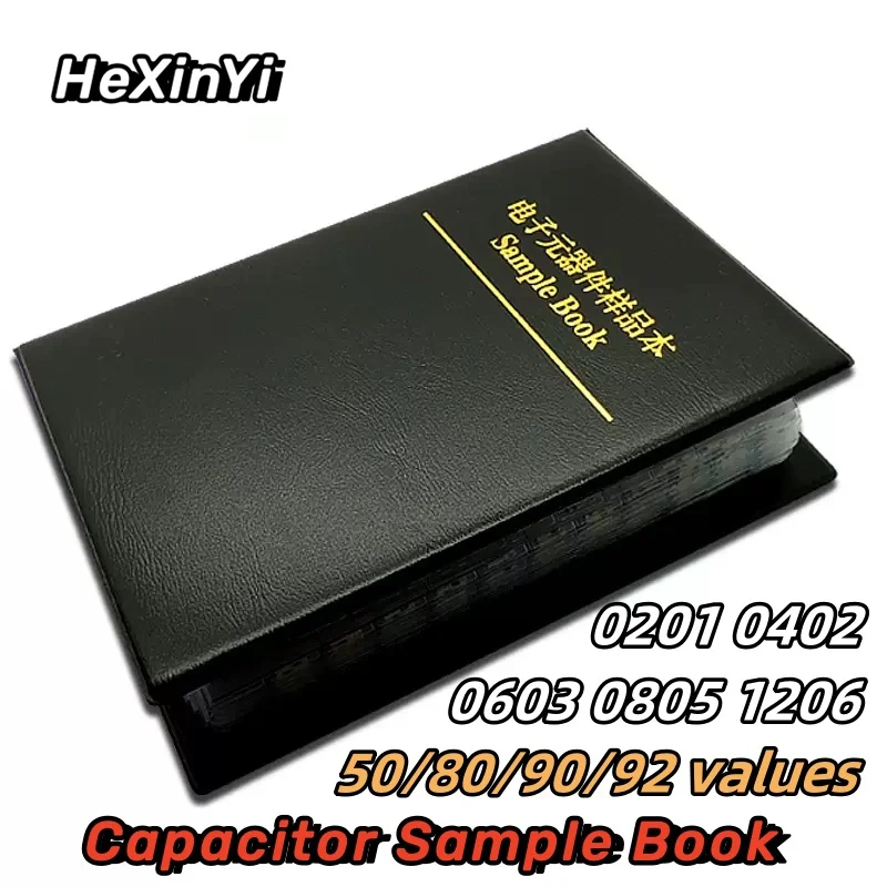 Capacitors Kit SMD Capacitor Sample Book 0201 0402 0603 0805 1206 Chip Assortment Pack 80/90/92values 25 50 pcs