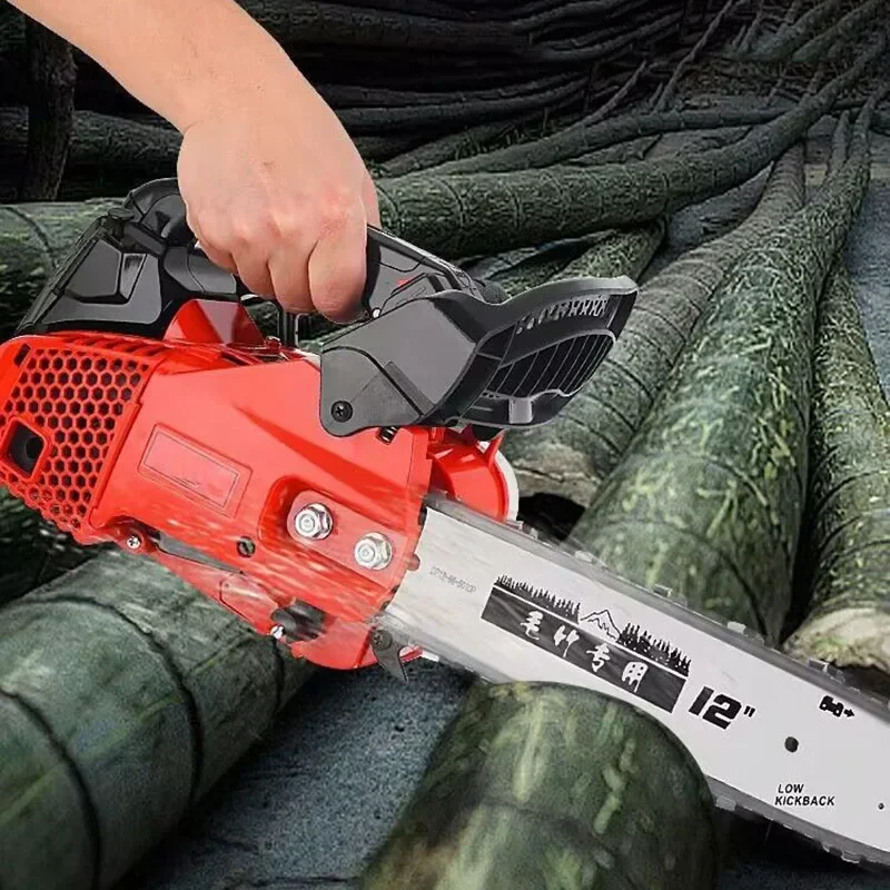 12 Inch Portable Gasoline Saw Household Moso Bamboo Saw Logging Saw Can Handheld Logging  Branch Cutting Tool Chainsaw