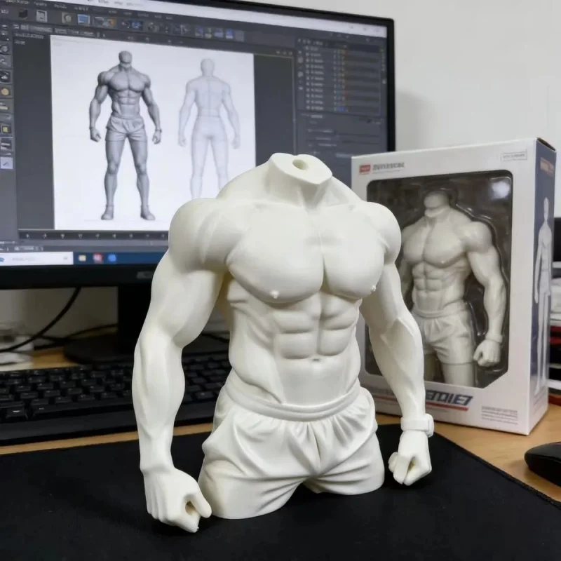 

3D printed muscle desktop ins ornament muscle male sculpture minimalist model room living room can be used as keychain