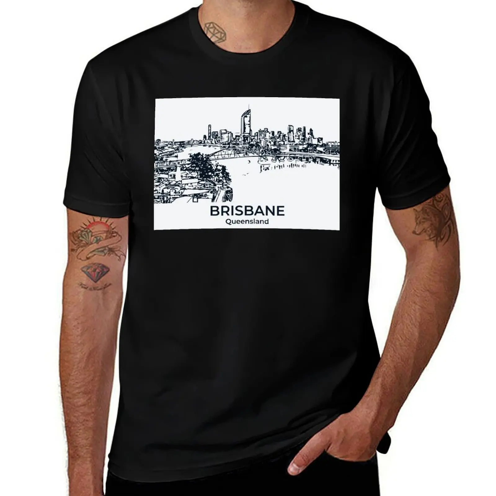 

Brisbane – Queensland T-Shirt blacks fashion shirts anime stuff topping Men's t-shirt