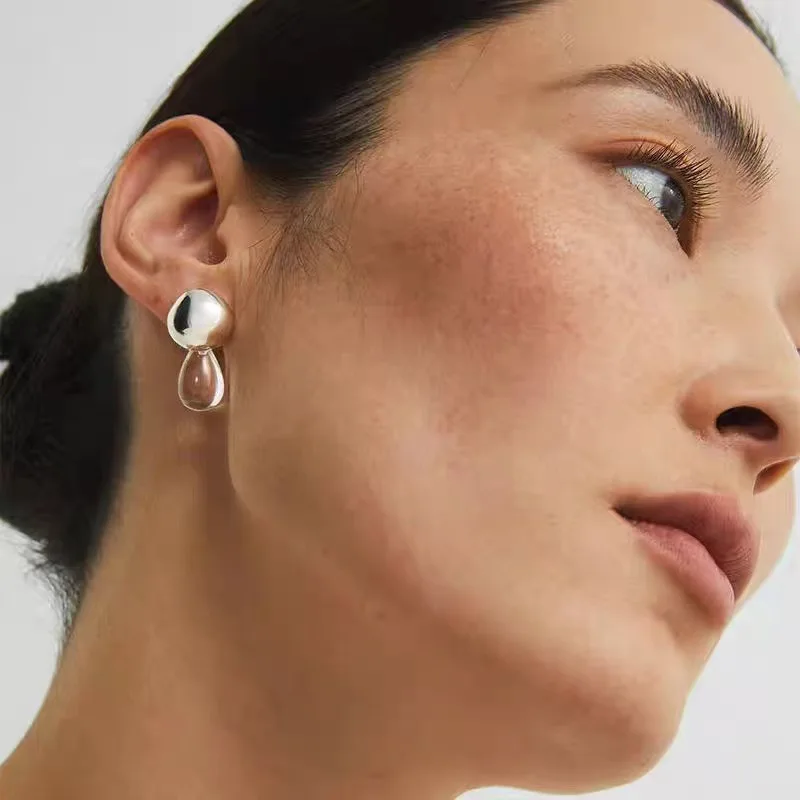 

Jenny&dave Transparent White Crystal Pendant With Droplet Shaped Necklace For Women Collarbone Necklace Pendant