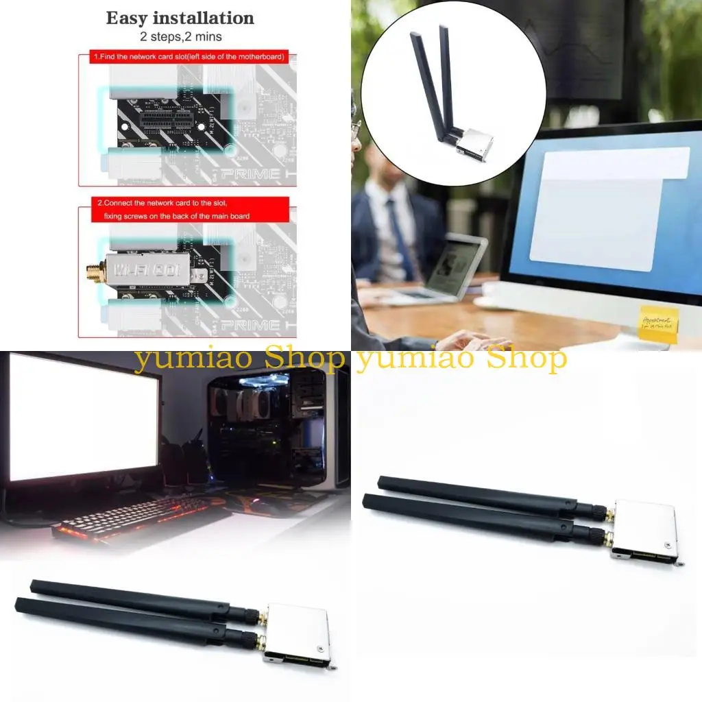 

587B AX201 WIFI Card WIFI Go Wifi6 AX201 Adapter BT5.0 2.4+5Ghz 2400Mbps AX201NGW Card Support 802.11AX