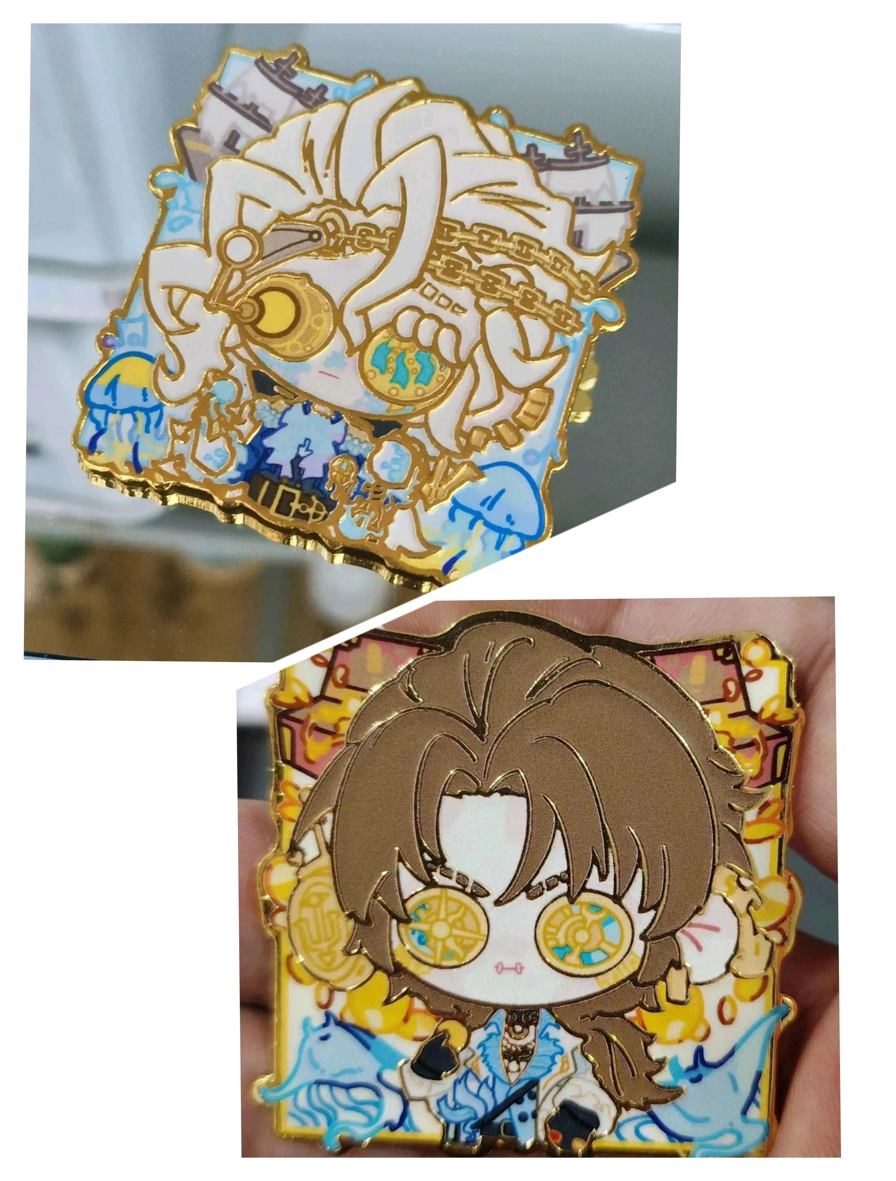 

Identity V Norton Campbell Anime Cosplay Cartoon Cute Metal Badge Brooch Backpack Pendant Collection Birthday Gift Hallowee