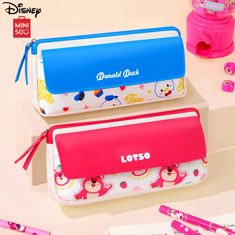 カワイイウィニープーペンシルボックス、かわいい漫画のペンバッグ、文房具収納バッグ、大容量、ディズニー蓮、学校、漫画、ジッパー