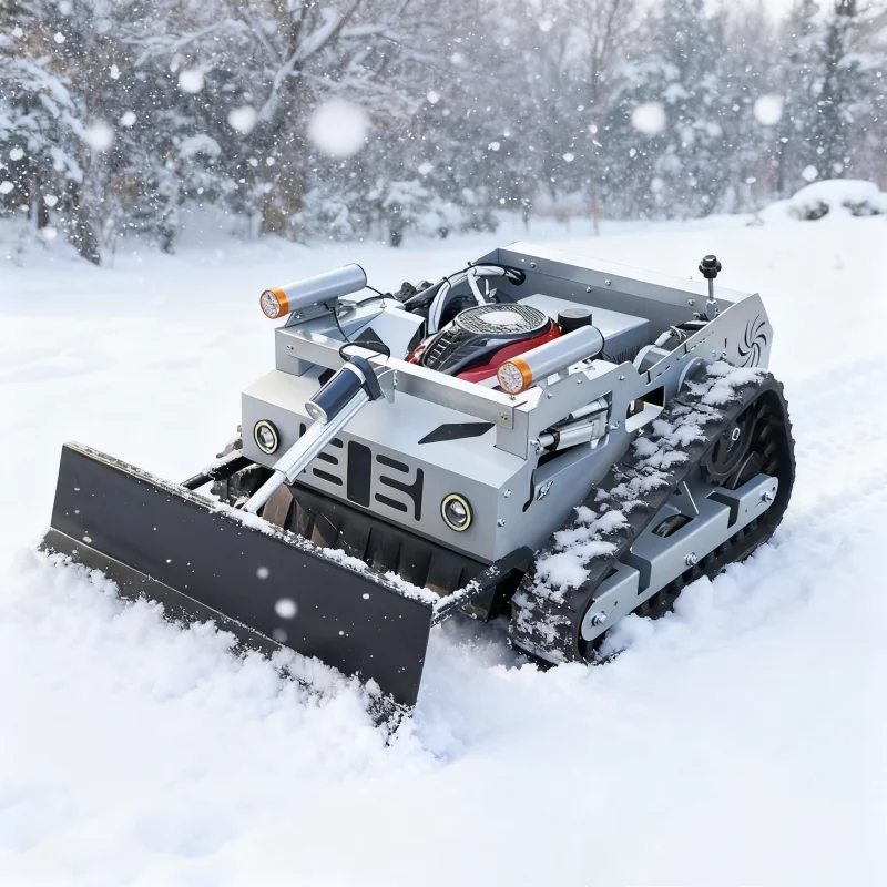 جزازة العشب بجهاز التحكم عن بعد، جزازة العشب الآلية الأوتوماتيكية بدون دوران مع مجرفة الثلج، عرض القطع 800 مم جزازة العشب #1