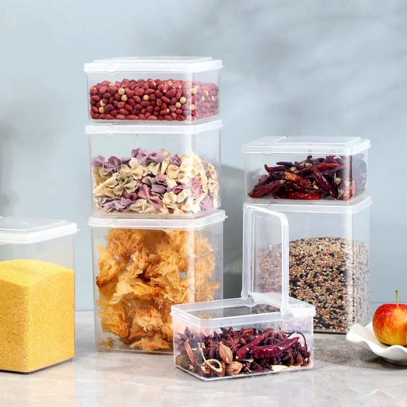 Flip Lid Sealed Spice Organizer Box Household Seasoning Storage Container Pepper Anise Cinnamon Dispenser Kitchen Storage Case
