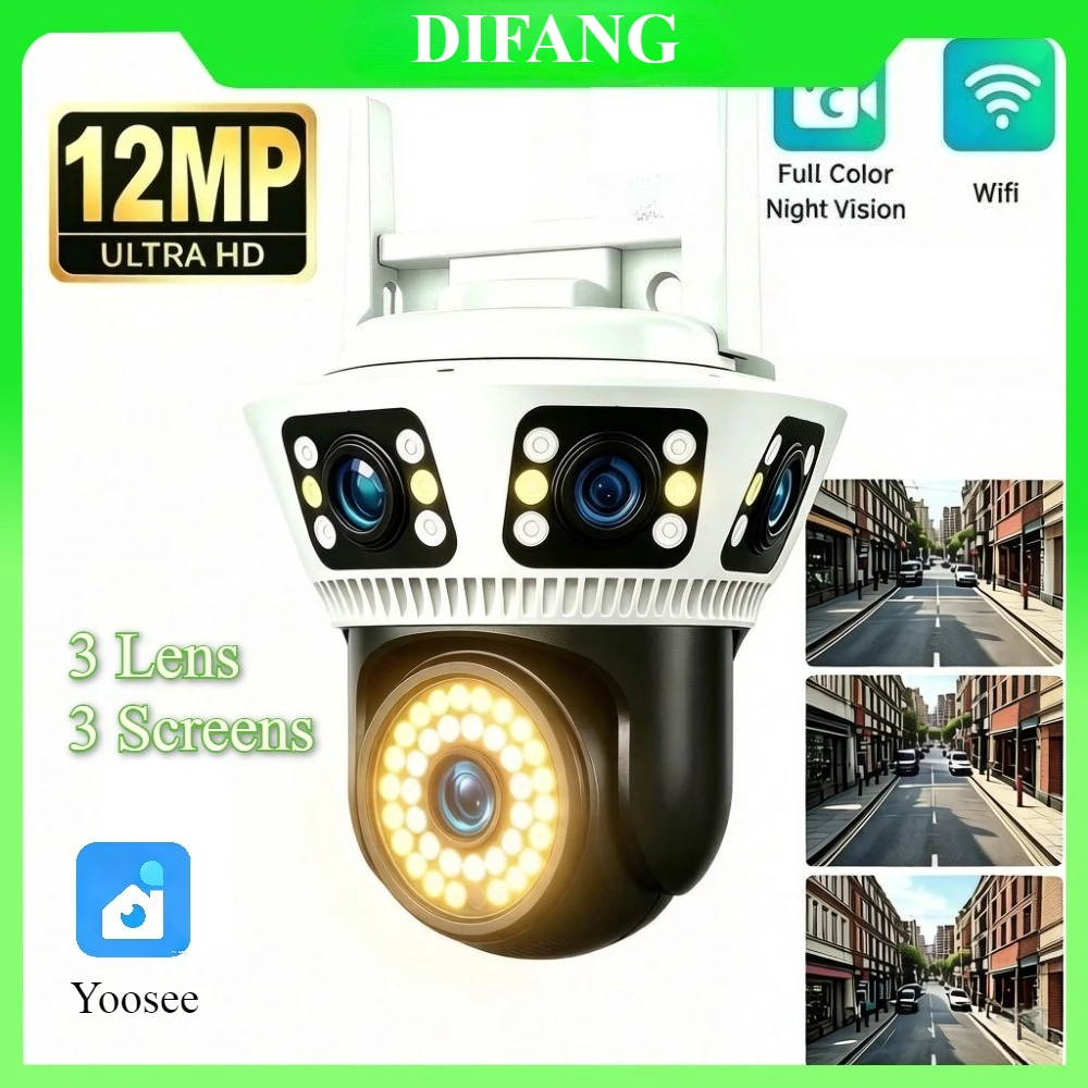 

Уличная Wi-Fi камера видеонаблюдения oosee 6K с тройным экраном, AI-трекингом, ONVIF, IP66, всепогодная, простая установка, мини-камера 4K