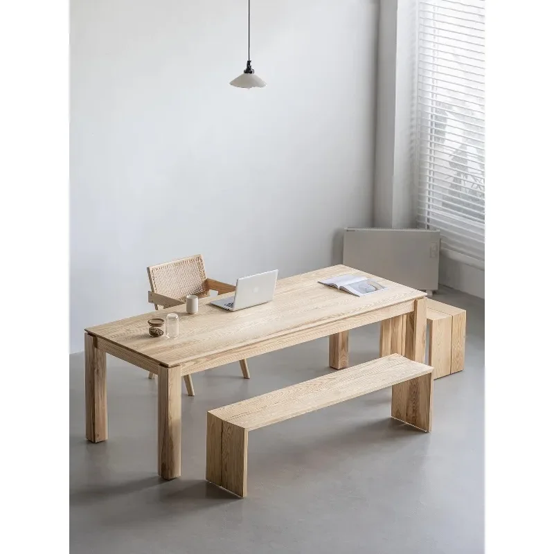 Log splicing simple long dining table