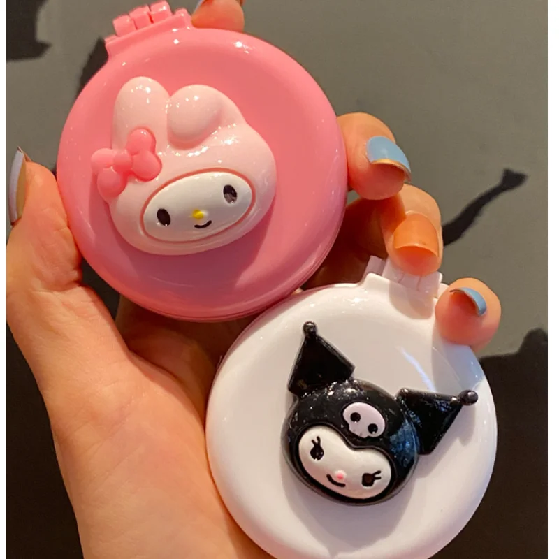 

Зеркало для макияжа Sanrio Hello Kitty Kuromi My Melody, складная расческа с подушкой безопасности для женщин, портативное зеркало, расческа на воздушной подушке, подарок для девочек