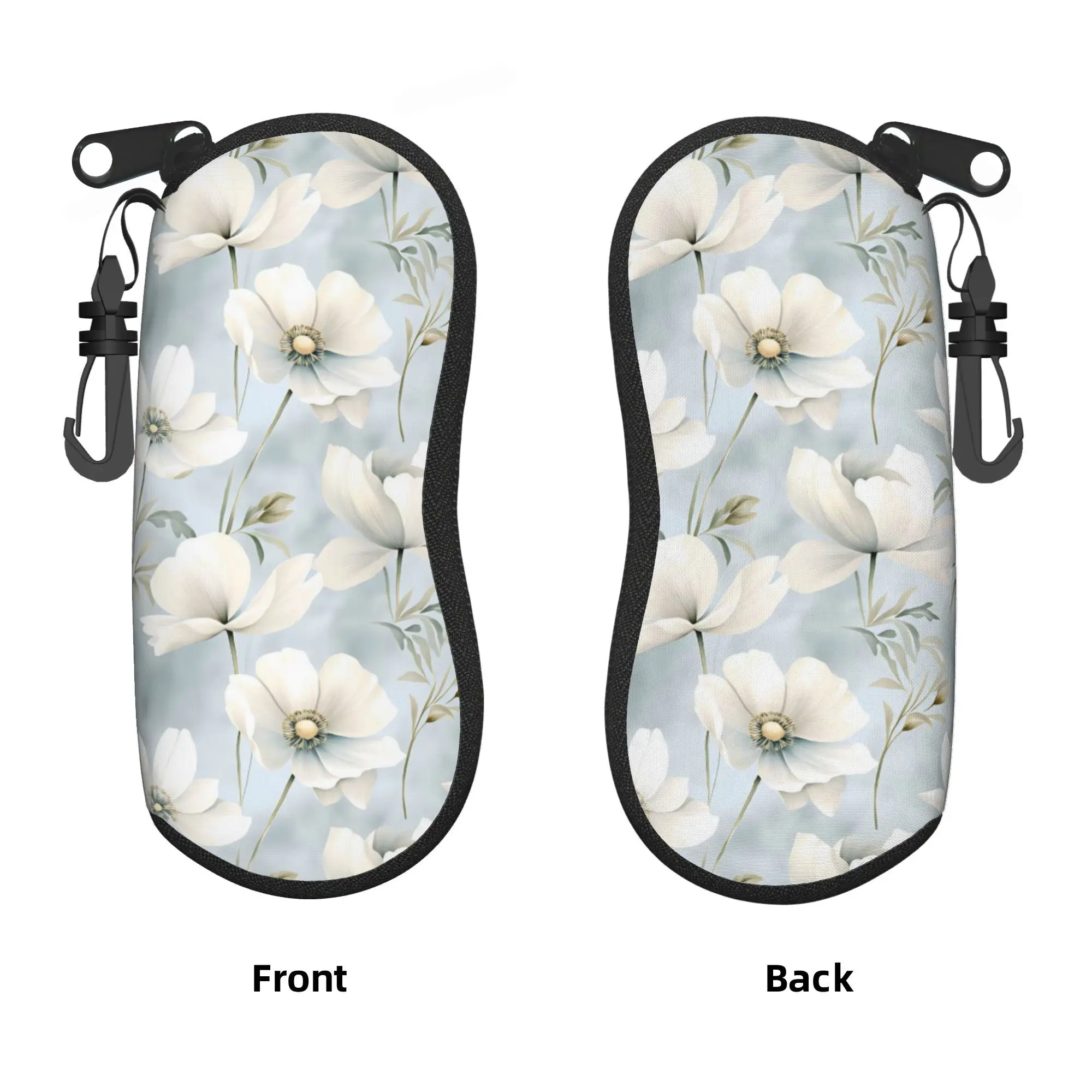 Nordic Style Floral Patterns Glasses Case Print Sunglasses Pouch Cute Outdoor Eyeglass Protector Men Women Eyewear Accessory