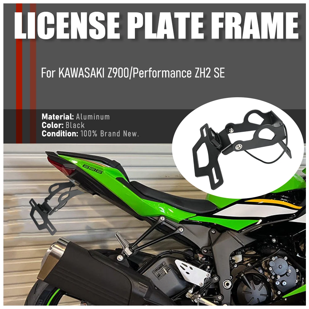 

For KAWASAKI Z900 Performance ZH2 SE License Plate Holder Motorcycle Accessories Tail Bracket LED Light Fender Eliminator Z900SE