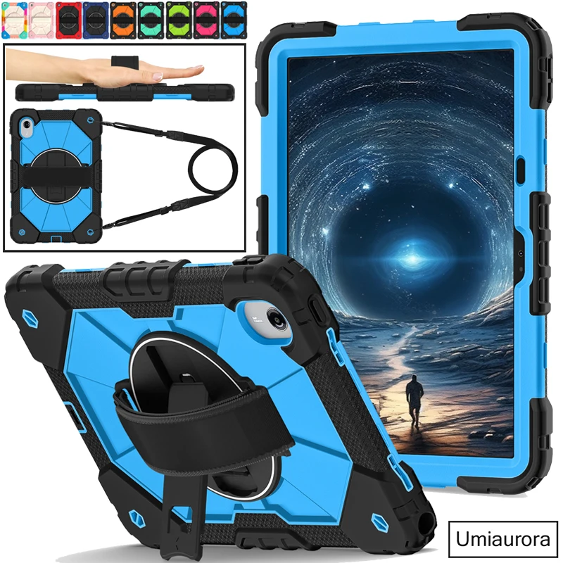 

For Lenovo Idea Tab 11" 2025 TB336FU TB336ZU M11 11 inch TB330FU Heavy Duty Rugged Tablet Case Shockproof Hand Strap Stand Funda