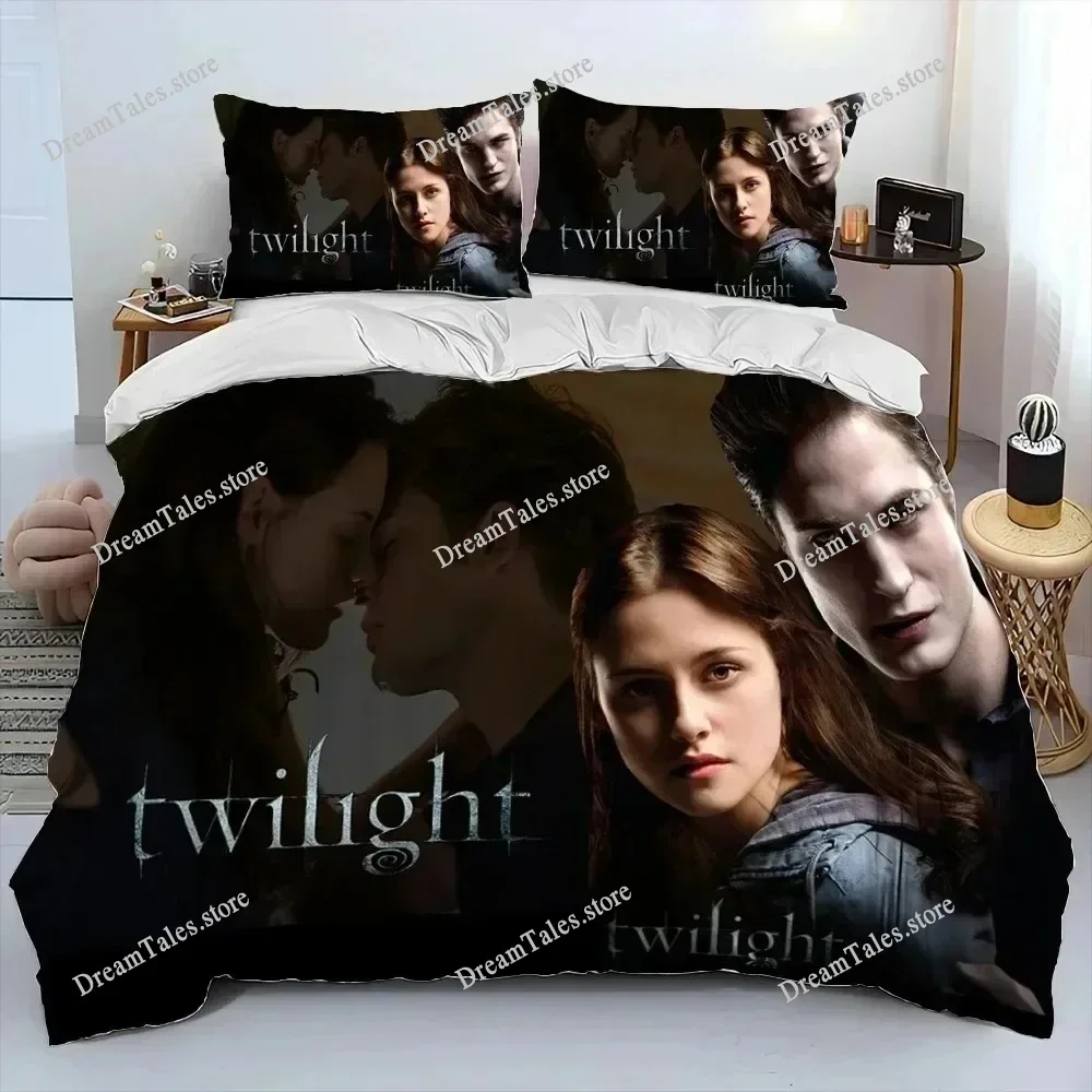 The Twilight Saga HD Printed Comforter Style Duvet Cover Pillow Case Bedding Set Quilt Cover Double Bed Home Textile Luxury Gift