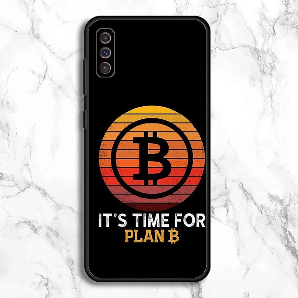 Bitcoin Plan B Phone Case For Samsung Galaxy A13,A21s,A22,A31,A32,A52,A53,A71,A80,A91 Soft Black Phone Cover