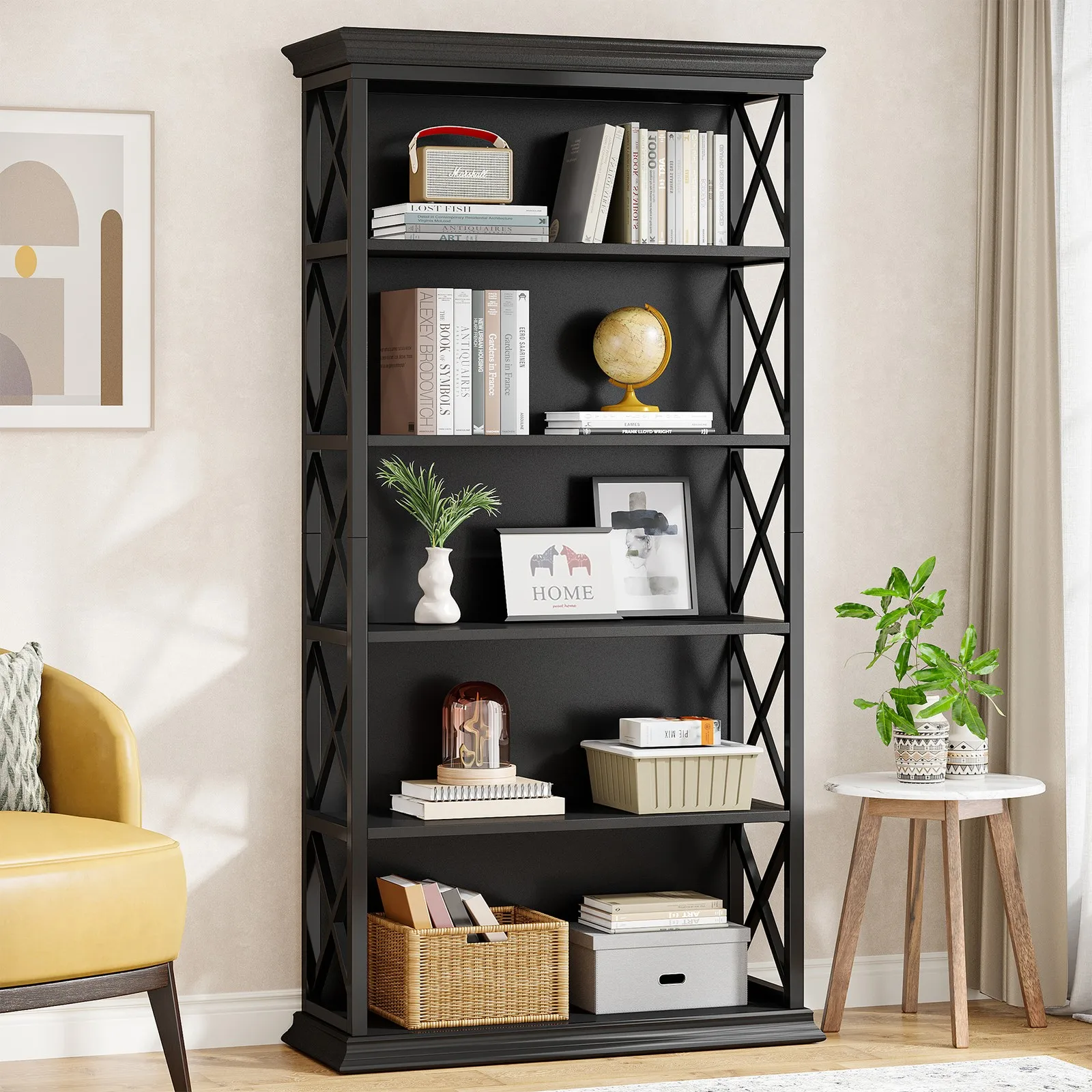 6-Tier Bookcase, 71…