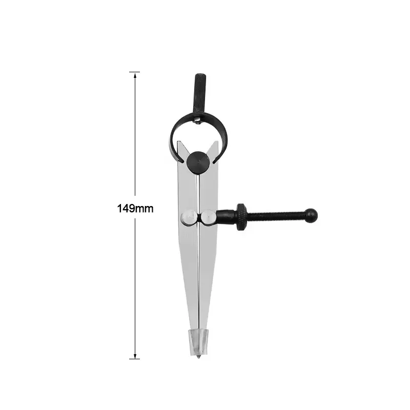 Adjustable Leather Compass Lockable Carbon Steel Divider Wing Creaser DIY Leathercraft Rotating Line Scribing Gauge Caliper Tool