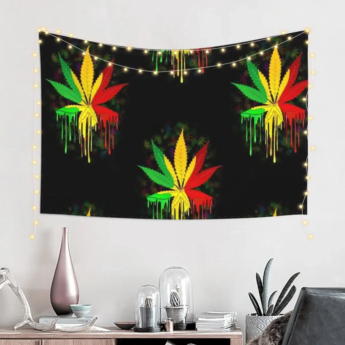 Weed Leaf Tapestry Wall Deco Aesthetic Decoration Room Decor Tapestry