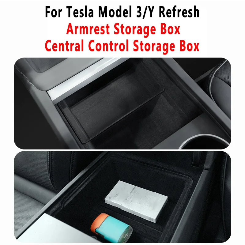

For Tesla refreshed Model 3 Y Armrest Storage Box central control instrument panel Stowing Tidying Case Interior Accessories