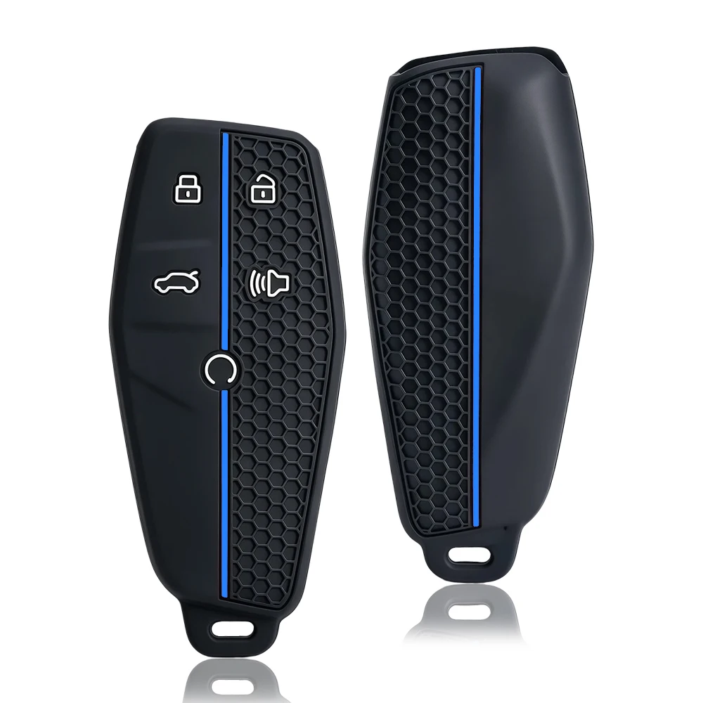 Silicone Car Key Case Protector Accessories for MG ONE 5 buttons Keyless Entry Smart Rubber Remote Cover Holder Shell Bag Set