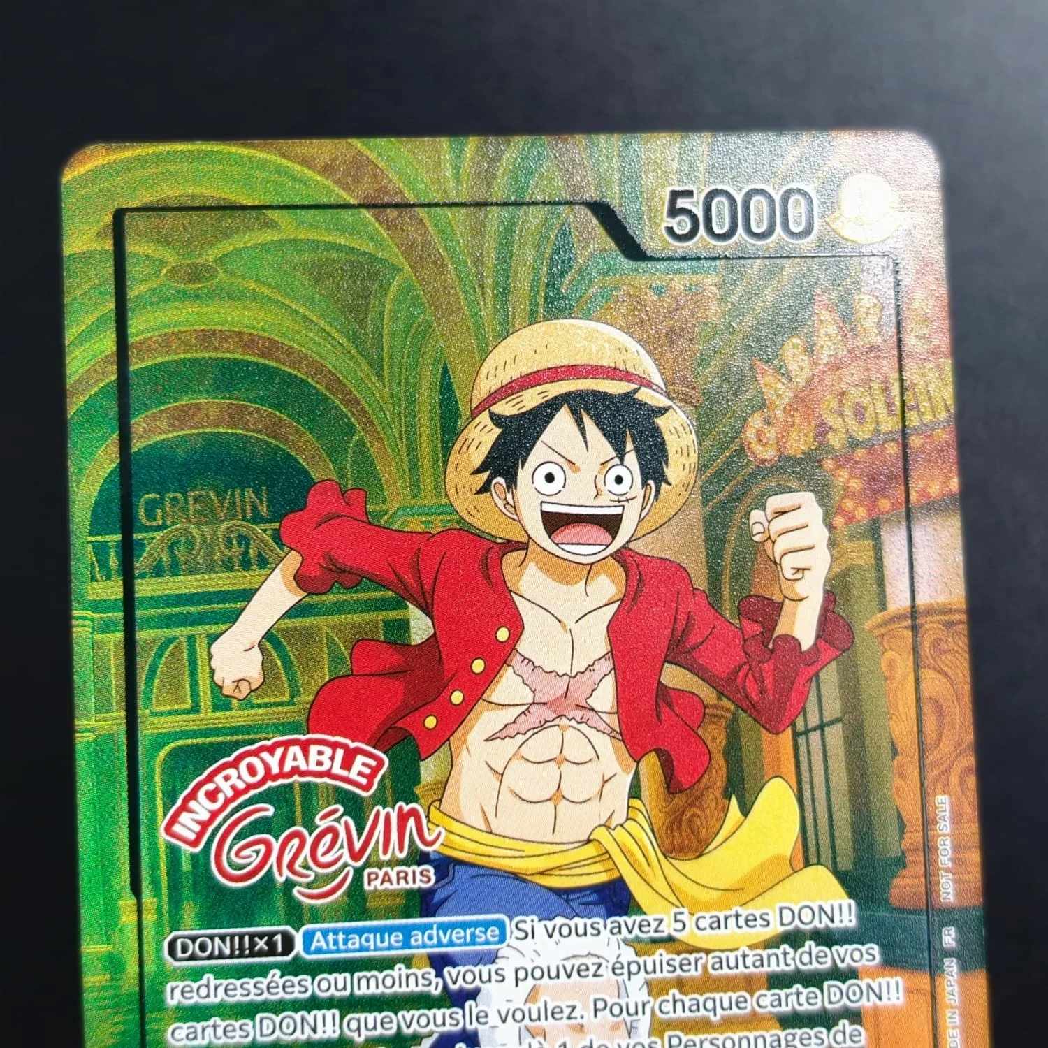 Homemade Proxy English One Piece Museum Running Luffy OP13-001 Leader Musee Grevin Game Collection Card Toy view 3