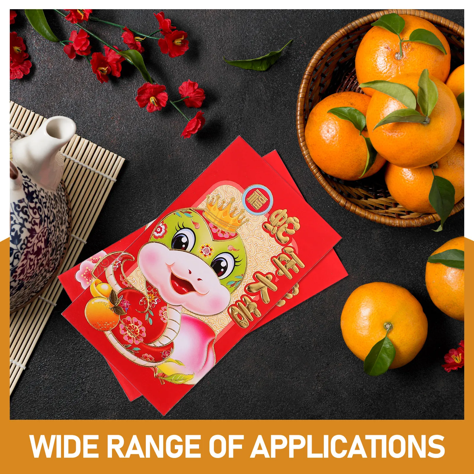 30Pcs Chinese New Year Red Envelopes Snake Zodiac Pattern Lucky Money Envelopes for Wedding Lunar New Year Celebration