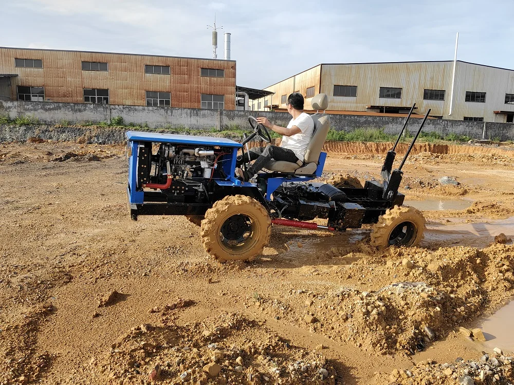 YUNNEI Motor 64HP  Four-Wheel Drive 4T Loading Capacity  Bamboo  Carriage  Complex Terrain Off-Road Tractor