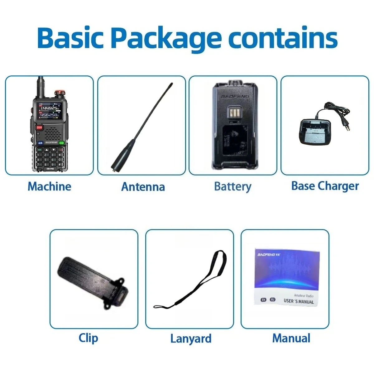 Baofeng UV-5RH PRO GPS Walkie Talkie Long Range 10W MultiWirless Copy Frequency AM FM NOAA Ham Radio