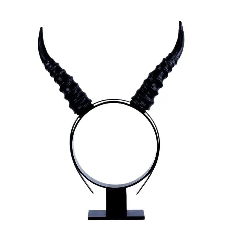 Teufelshorn-Kopfschmuck für Rollenspiele, Mädchen und Jungen, Gotisches Ochsenhorn, Antilopen-Haarreif, Halloween-Party-Kostüm, Dekorative Kopfbedeckung – Detail 7