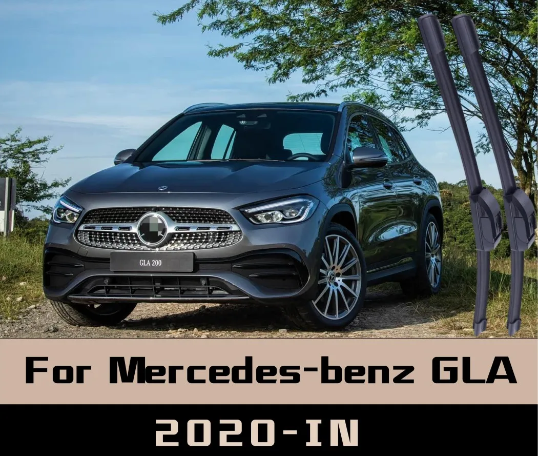 

2 шт. для Mercedes-Benz GLA 2020-IN, щетки переднего стеклоочистителя, щетки для лобового стекла, оконные щетки, бескостные передние дворники