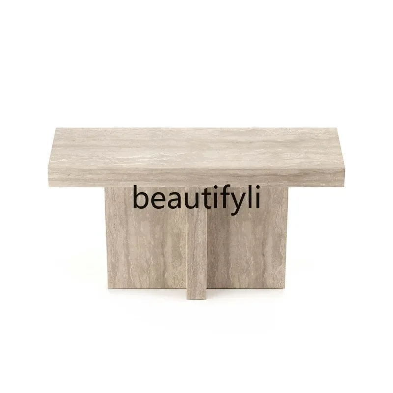 

X188 Designer rectangular cave stone entrance table living room partition table, minimalist high-end home creative entrance tabl